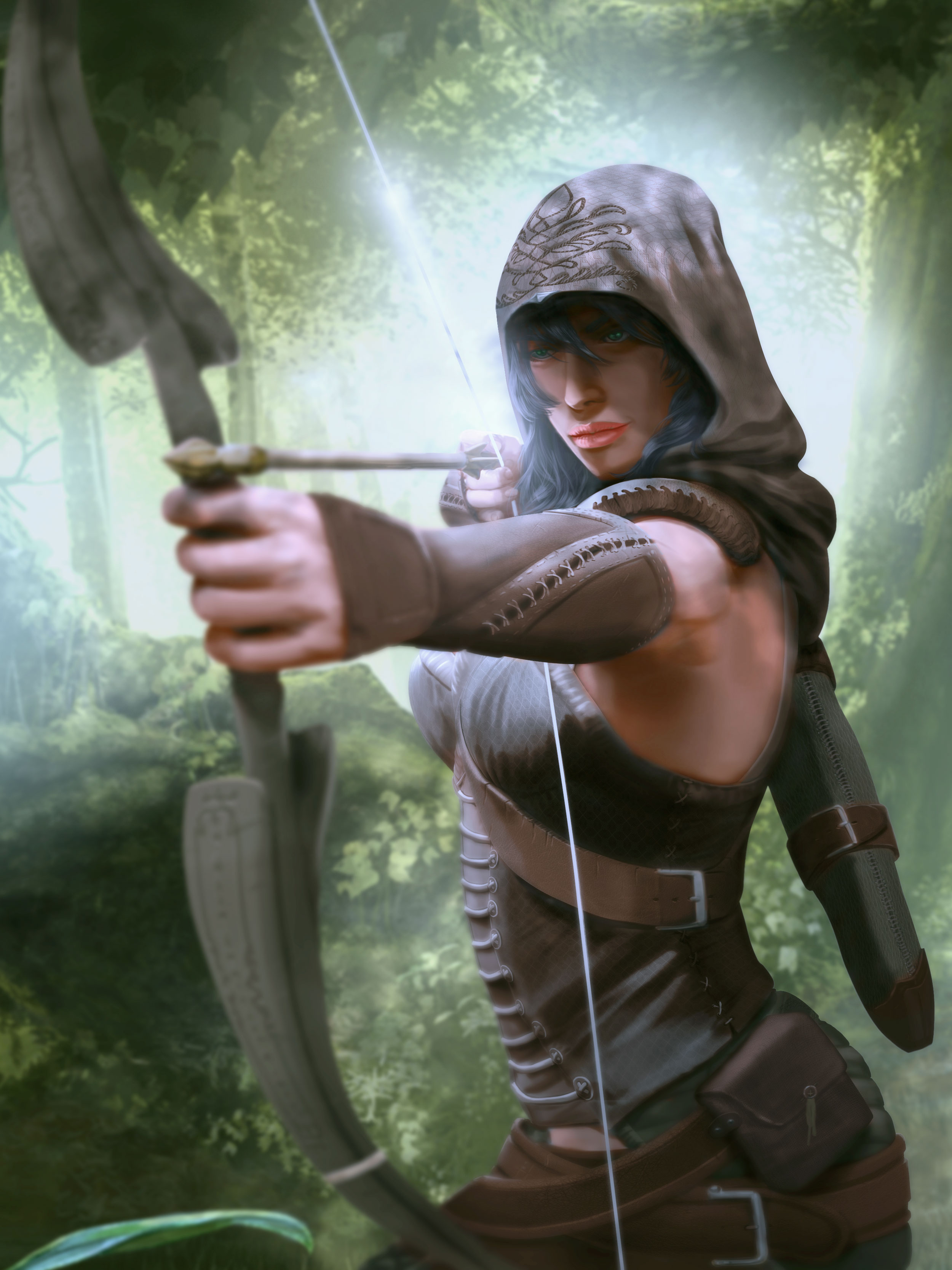 Caçadora: Ilustração Para Card Games