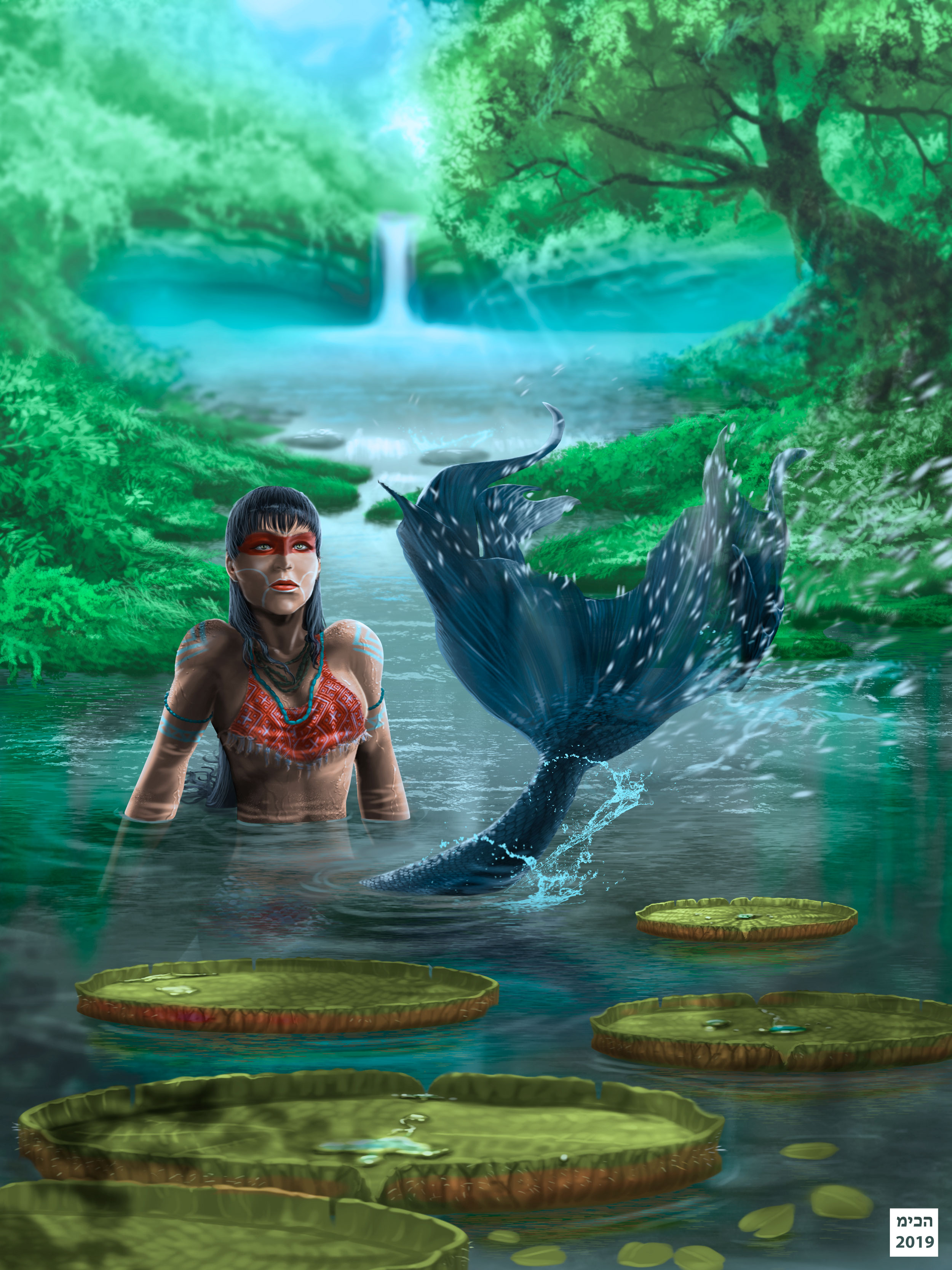 Iara - Sereia Brasileira: Ilustração Para Card Games